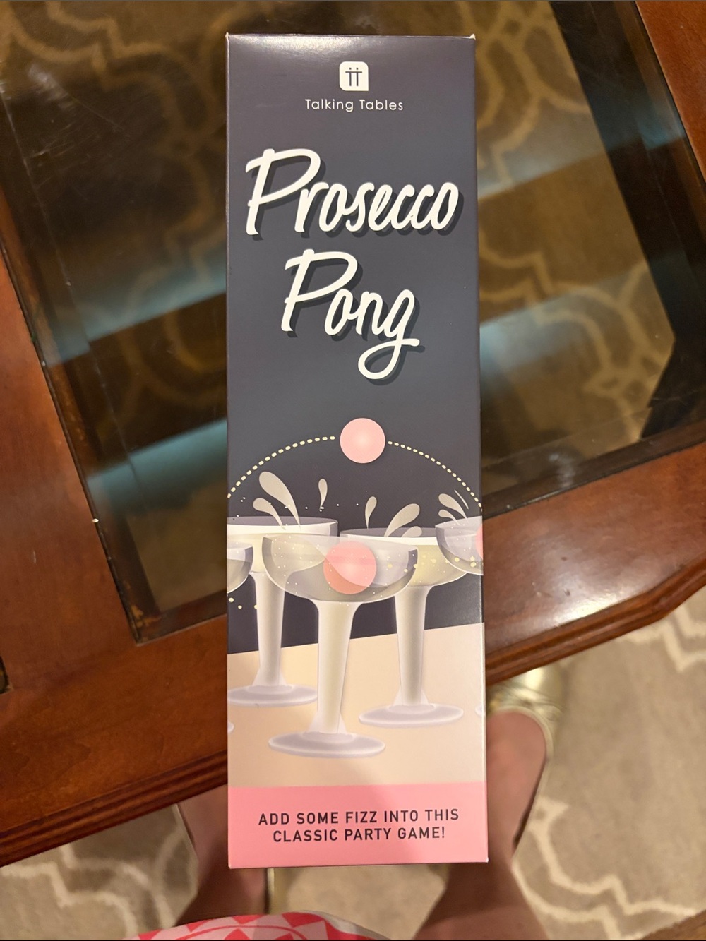 Talking Tables Prosecco Pong Party Game - Pink & Navy